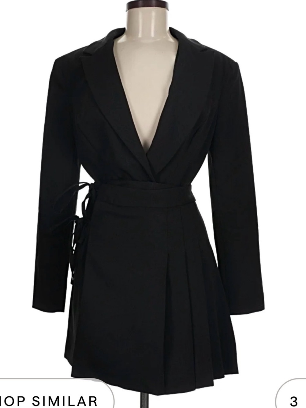 Topshop Black wrap style dress